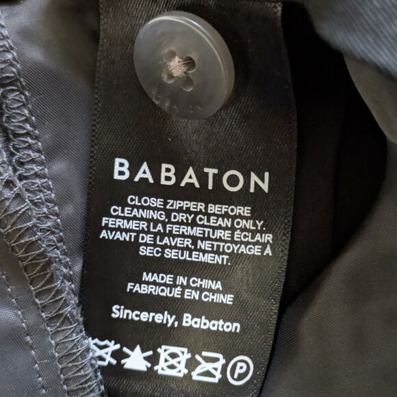 Aritzia Babaton Pant High Rise Slim Fit Flare Leg Trousers Gray Size 4 - Picture 8 of 13